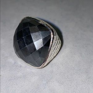 Nordstrom Black Stone Silver Ring